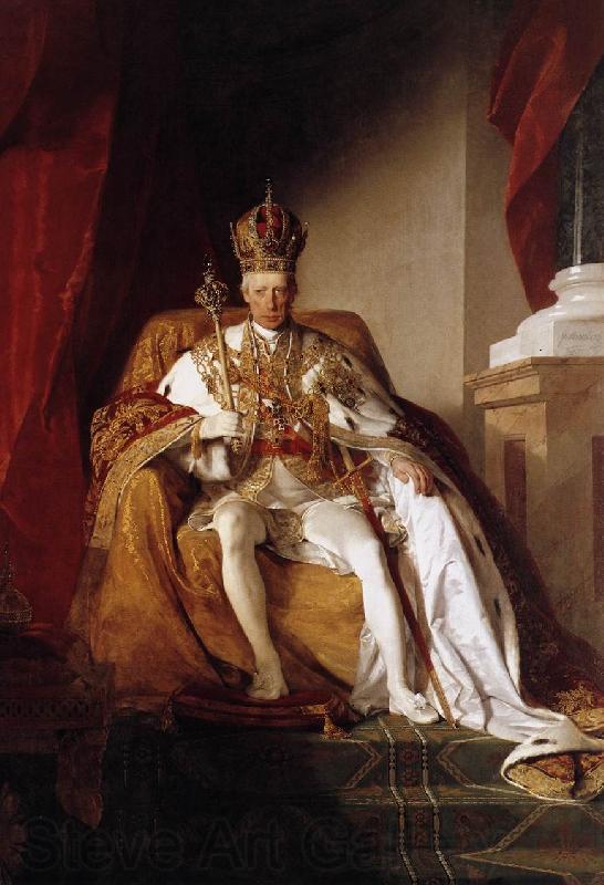 Friedrich von Amerling Portrait of Holy Roman emperor Francis II Spain oil painting art